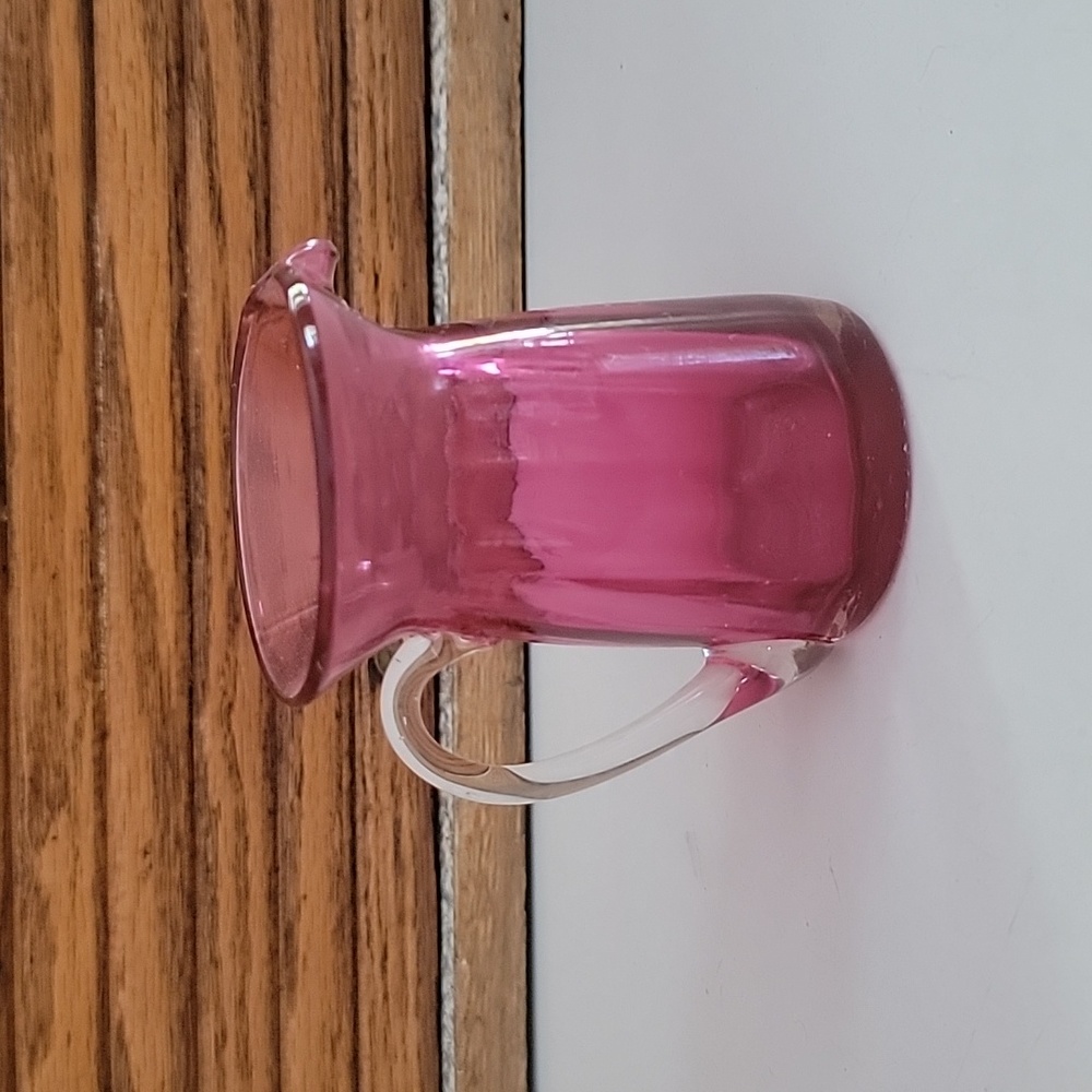 Vintage Fenton Cranberry Glass Creamer